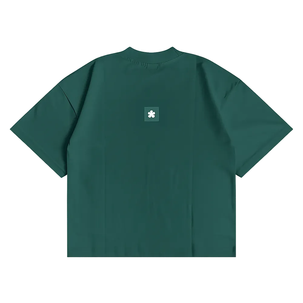 Back Embroidery Patch Box Unisex T-shirt | Green