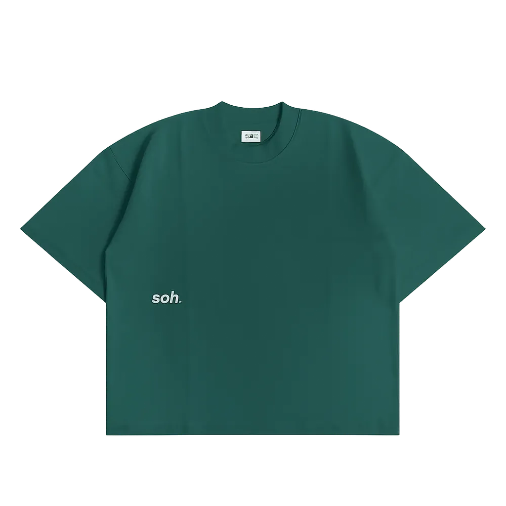 Front Puff Print Box Unisex T-shirt | Green