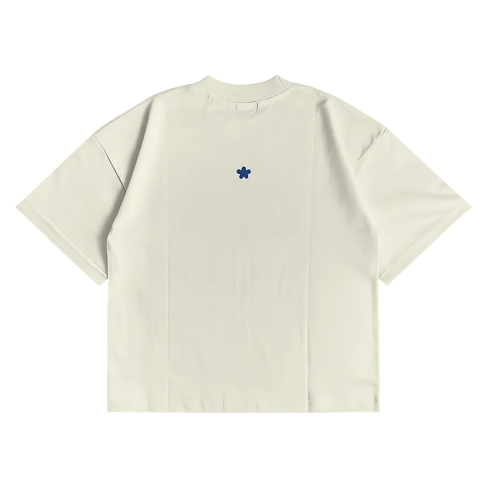 Back Embroidery Patch Box Unisex T-shirt | Beige
