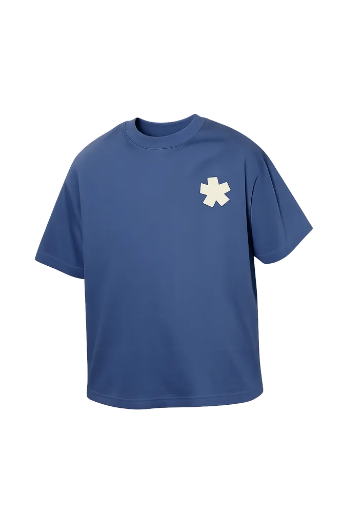 Front Embroidery Star Unisex T-Shirt | Blue