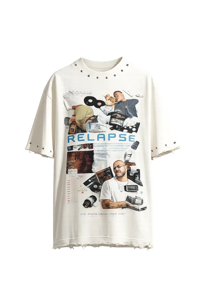EMINEM OVERSIZE UNISEX OFF-WHITE TSHIRT (BOXYFIT)