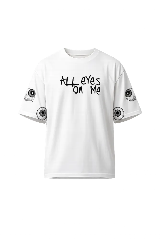 All Eyes On Me Oversized OffWhite Unisex T-shirt