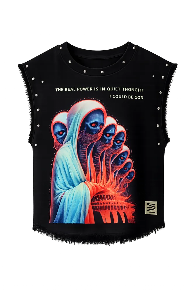 AWAKENDED UNISEX BLACK VEST (BOXYFIT)