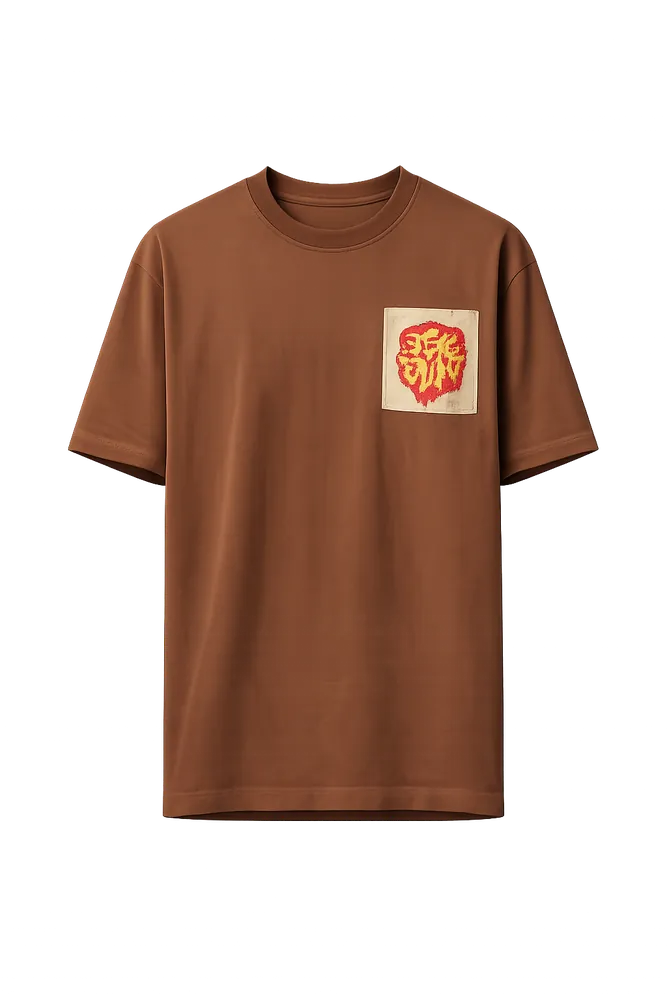 No Phoney Shit here Oversized Brown Unisex T-shirt