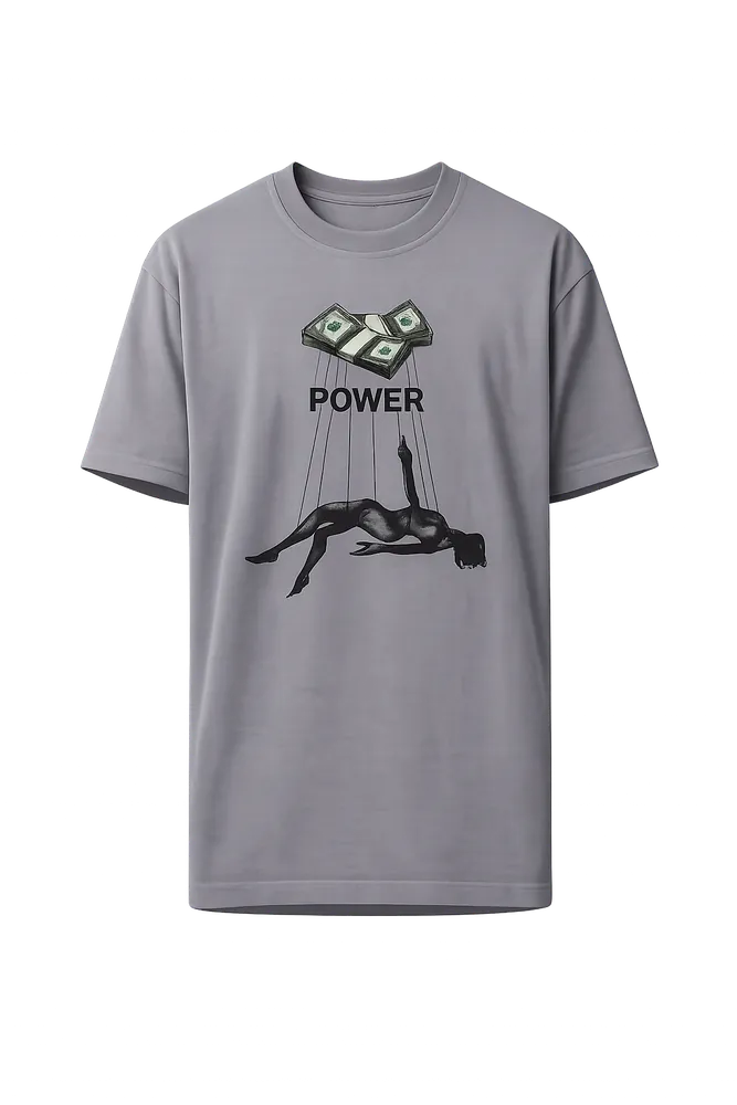 More Money Oversized Grey Unisex T-shirt