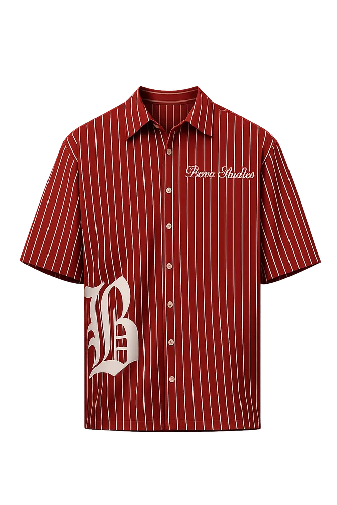 Sinner Society Red Oversize Shirt (Boxy fit)